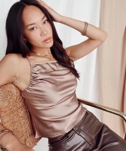 BEIGE BOTANY Lost In Paris Taupe Top CLOTHING