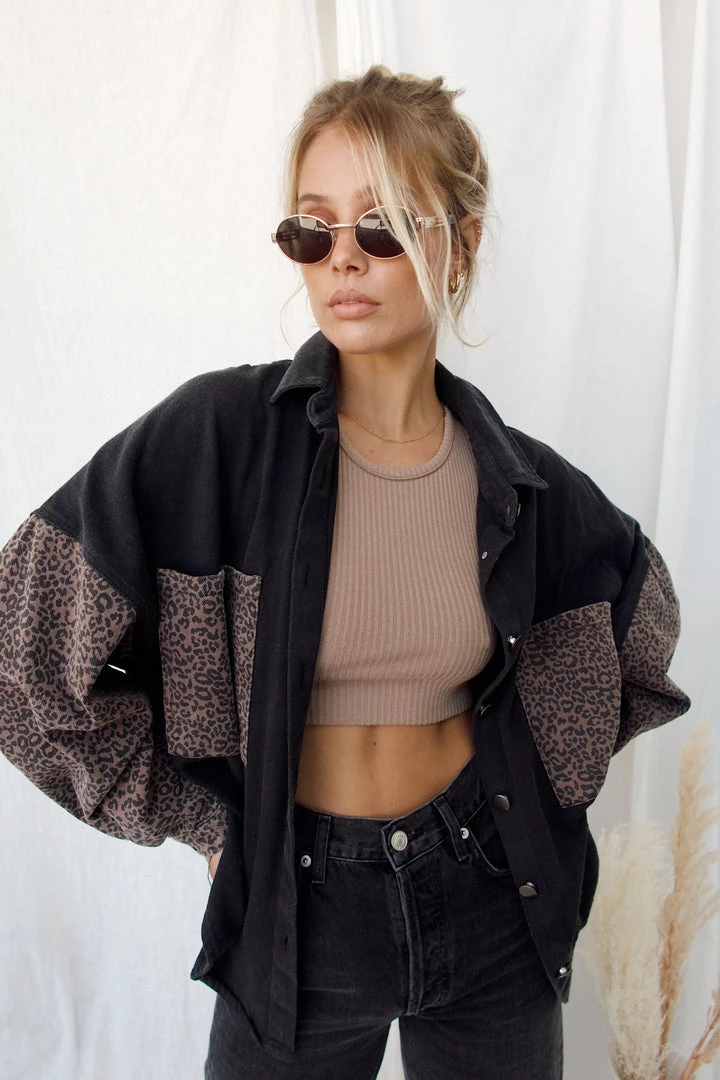 POL Lennon Washed Black Shirt Jacket 8 POL Lennon Washed Black Shirt Jacket