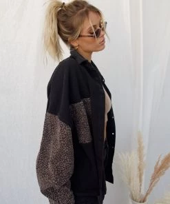 POL Lennon Washed Black Shirt Jacket 17 POL Lennon Washed Black Shirt Jacket