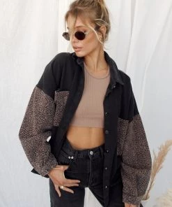 POL Lennon Washed Black Shirt Jacket 15 POL Lennon Washed Black Shirt Jacket