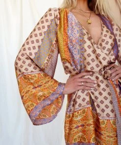 Dress Forum CLOTHING Gold Standard Multicolored Kimono Dress