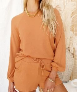 Trend Notes Texas Sun Cinnamon Lounge Shorts