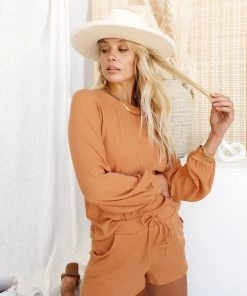 Trend Notes Texas Sun Cinnamon Lounge Shorts