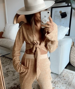 CLOUD TEN Marigold Knit Joggers CLOTHING