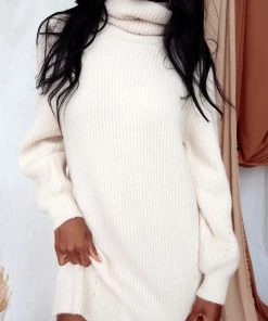 CLOUD TEN Beau White Sweater Dress