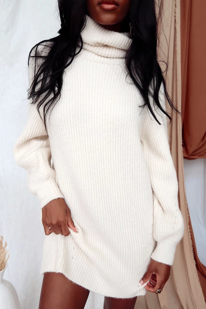 CLOUD TEN Beau White Sweater Dress 4 CLOUD TEN Beau White Sweater Dress