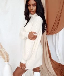 CLOUD TEN Beau White Sweater Dress 12 CLOUD TEN Beau White Sweater Dress