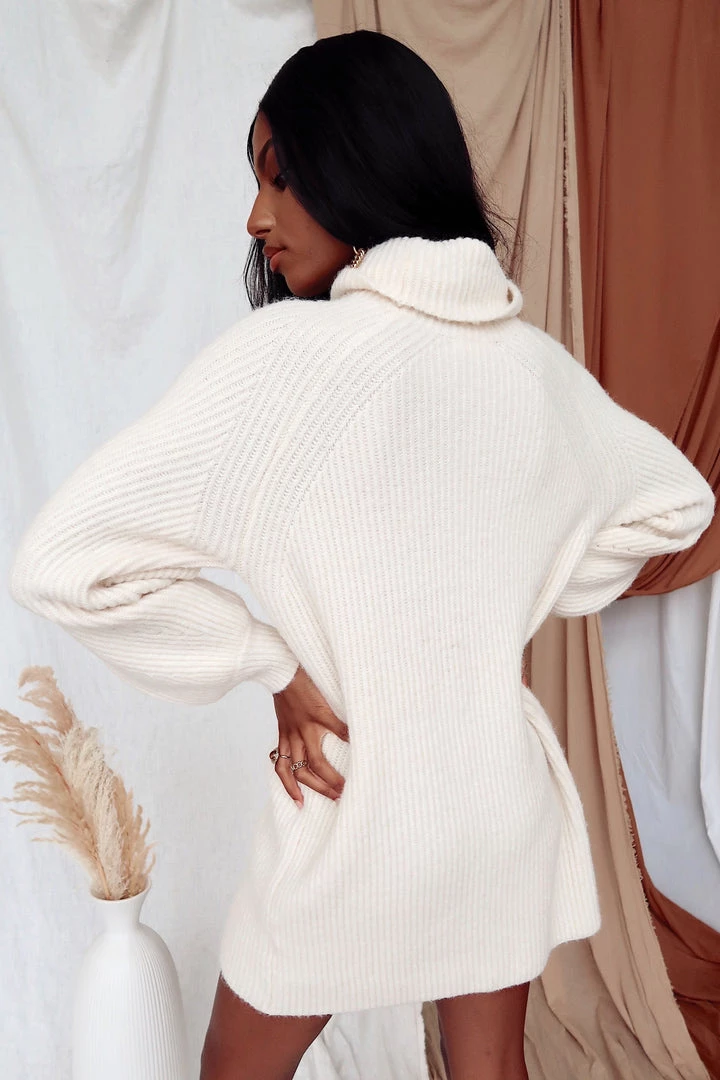 CLOUD TEN Beau White Sweater Dress 8 CLOUD TEN Beau White Sweater Dress