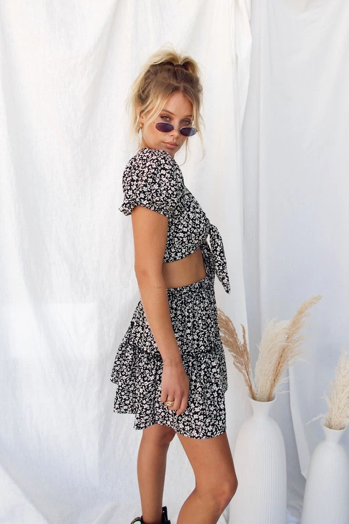 Audrey 3 + 1 La Spezia Floral Ruffle Skirt 4 Audrey 3 + 1 La Spezia Floral Ruffle Skirt