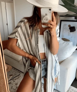 Olive & Pique Verona Ivory Wide Brim Hat