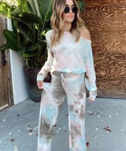 Phil Love Sets La Jolla Aqua Tie Dye Lounge Pants