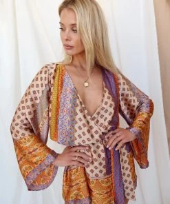 Dress Forum CLOTHING Gold Standard Multicolored Kimono Dress 15 Dress Forum CLOTHING Gold Standard Multicolored Kimono Dress