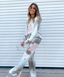 Phil Love Sets La Jolla Aqua Tie Dye Lounge Pants