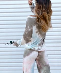 Phil Love La Jolla Aqua Tie Dye Lounge Top