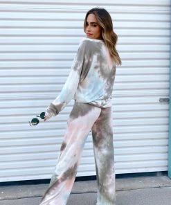 Phil Love Sets La Jolla Aqua Tie Dye Lounge Pants