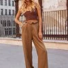 ET CLET Jaxon Olive Wide Leg Trousers CLOTHING