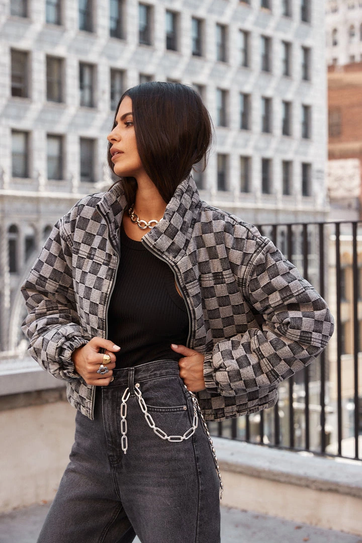 LE LIS CLOTHING Rookie Checkered Cloud Jacket 8 LE LIS CLOTHING Rookie Checkered Cloud Jacket