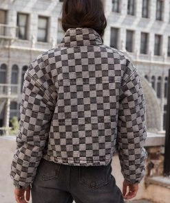LE LIS CLOTHING Rookie Checkered Cloud Jacket 11 LE LIS CLOTHING Rookie Checkered Cloud Jacket