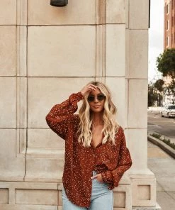 ACOA Ashland Polka Dot Button Up CLOTHING