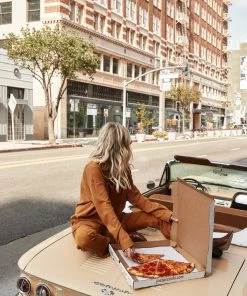 WINK CLOTHING Livingston Rust Button Down Top