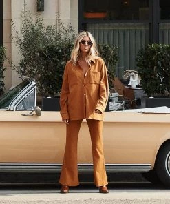 WINK CLOTHING Livingston Rust Button Down Top