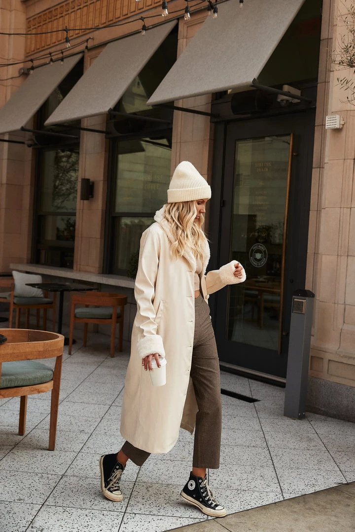 Bailey Rose Bernadette Cream Vegan Leather Jacket 10 Bailey Rose Bernadette Cream Vegan Leather Jacket