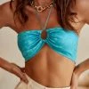 ACOA CLOTHING St. Barths Aqua Jacquard Crop Top 1 ACOA CLOTHING St. Barths Aqua Jacquard Crop Top