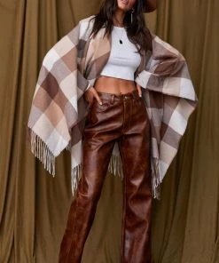 ET CLET Maeve Brown Leather Pants