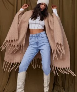 FAME New Arrivals Acadia Tan Poncho