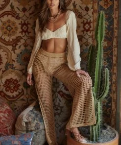 BEIGE BOTANY CLOTHING Aidi Beige Crochet Pant 11 BEIGE BOTANY CLOTHING Aidi Beige Crochet Pant
