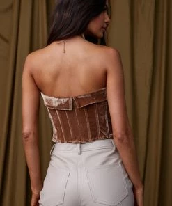 ET CLET Aleeza Bronze Velvet Corset