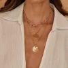 FAME Asilah Gold Triple Layered Necklace New Arrivals