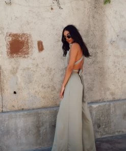 Modern Bridge International Co,Ltd. FLAT/RM B 3/F WING CHEONG COMM BLDG 19-25 JERVOIS STREET SHEUNG WAN HKWINK California Coast Olive Wrap Top Jumpsuit CLOTHING