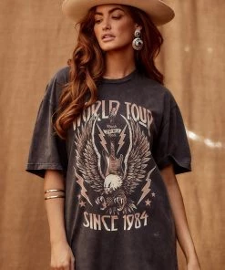 LOTUS FASHION World Tour 1984 Black Graphic Tee