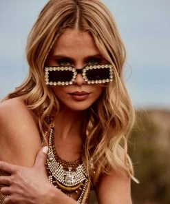 Lucent Rocket Man Rhinestone Sunglasses