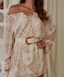 Dress Forum CLOTHING Bianco Beige Mini Dress