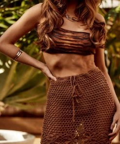 Emory Park CLOTHING Carried Away Cafe Crochet Skirt