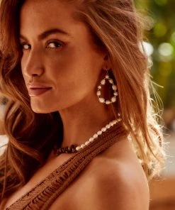 FAME New Arrivals Bandera White Tear Drop Earrings