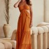 Papermoon CLOTHING Cha Cha Orange Maxi Dress
