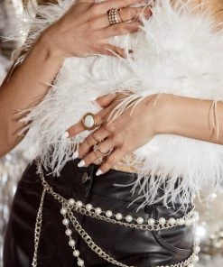 FAME New Arrivals Mimi Pearl And Silver Chain Belt