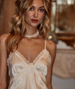 ACOA Cheri Pearl Satin Camisole