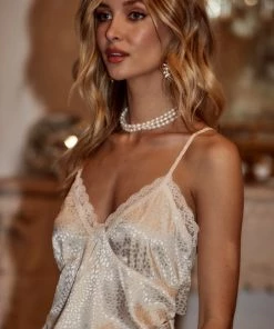 ACOA Cheri Pearl Satin Camisole