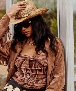 AFTER STITCH Daytona Brown Swirl Bodysuit