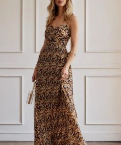 Sweet Lemon Dahlia Floral Maxi Dress CLOTHING