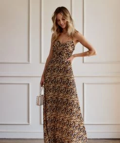 Sweet Lemon Dahlia Floral Maxi Dress CLOTHING