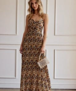 Sweet Lemon Dahlia Floral Maxi Dress CLOTHING