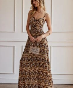 Sweet Lemon Dahlia Floral Maxi Dress CLOTHING