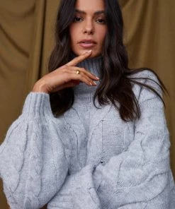 ACOA Delilah Grey Mini Sweater Dress 19 ACOA Delilah Grey Mini Sweater Dress