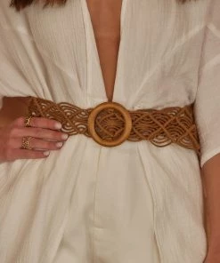 FAME Dima Brown Braided Belt 8 FAME Dima Brown Braided Belt