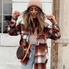 ACOA Nightfall Rust Plaid Shacket CLOTHING